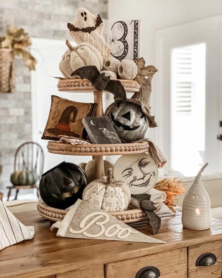 Spooky Tiered Tray Decor