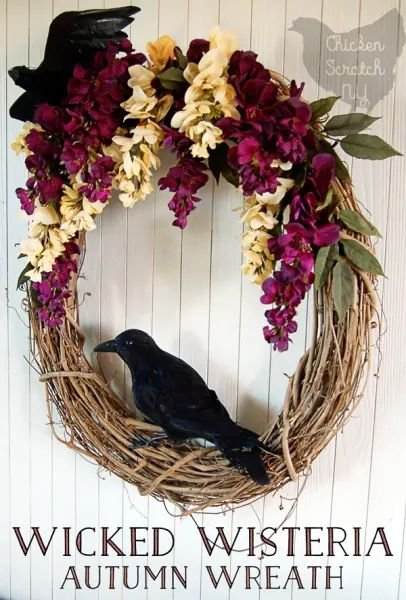 Spooky Wisteria Wreath