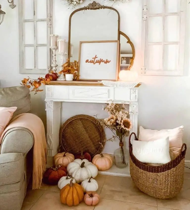 Stacked Antique Mirrors Display