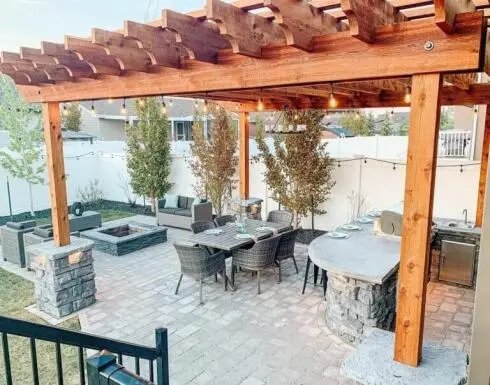 Stone Fire Pit Setup