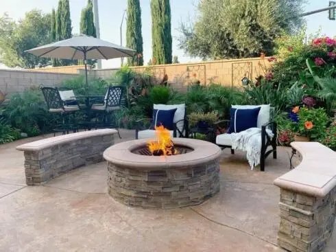 Stone Seating and Fire Pit