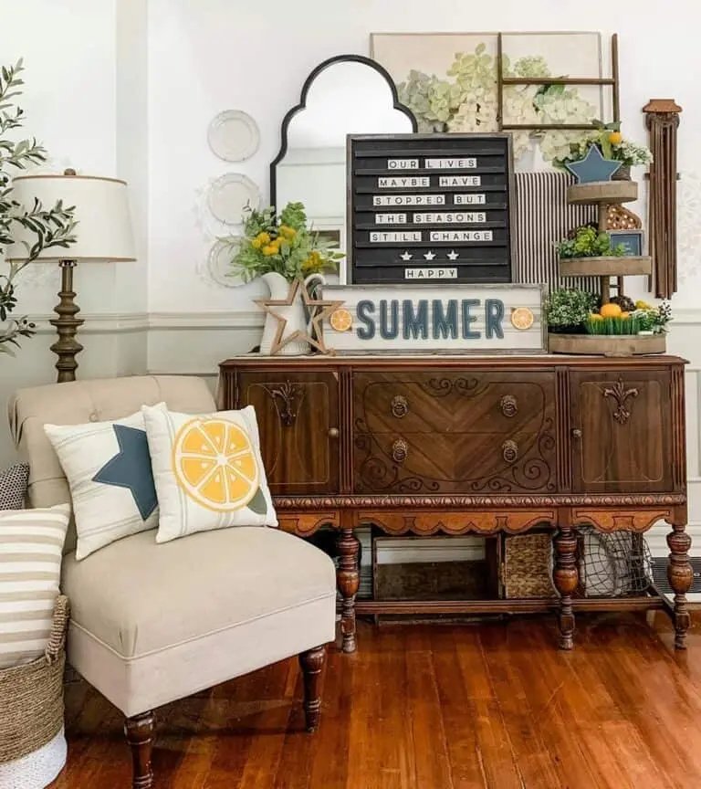 Summer Buffet Table Decor