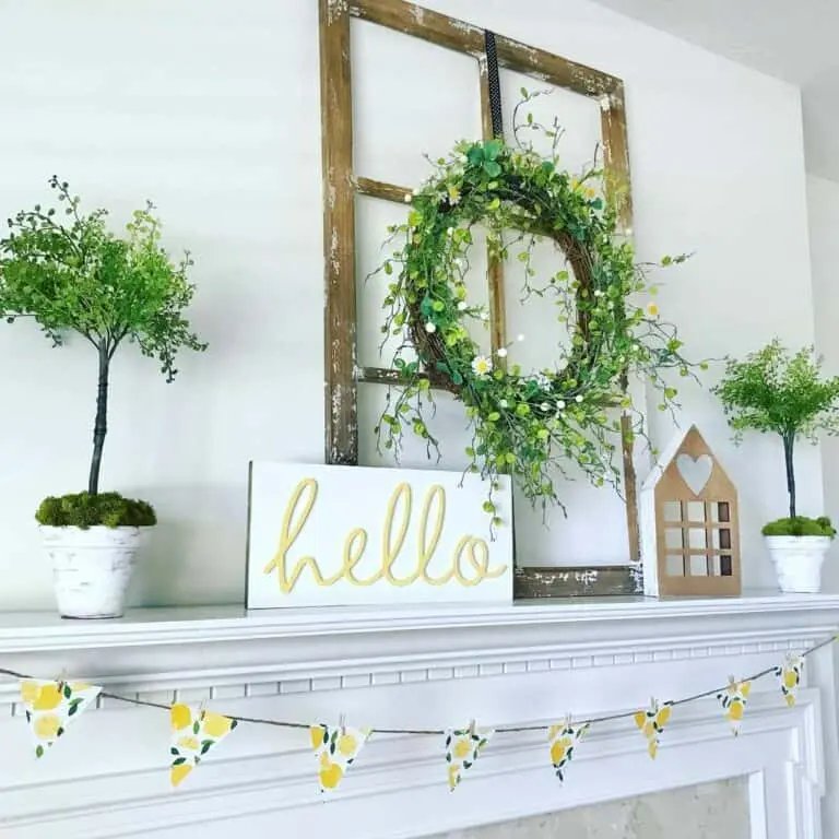 Summer Fireplace Lemon Decor
