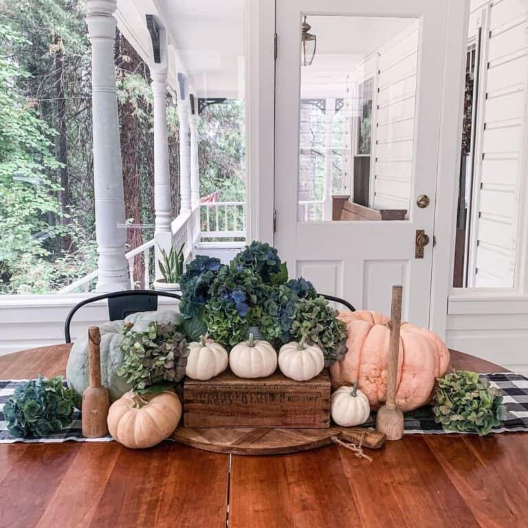 Sunroom Pumpkin Table Setting