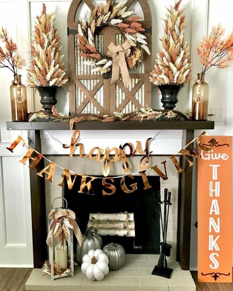 Thanksgiving Fireplace Decor Ideas
