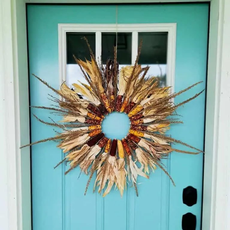 Turquoise Door Fall Decor