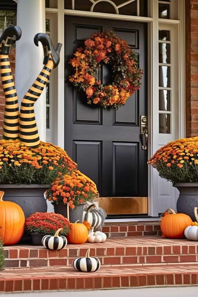Upside-Down Witch Legs Decor