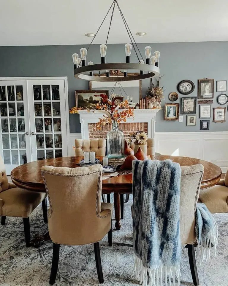 Vermillion Gourds and Candles Decor