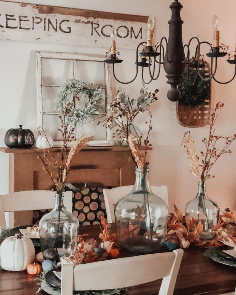 Vintage Fall Tablescape Decor