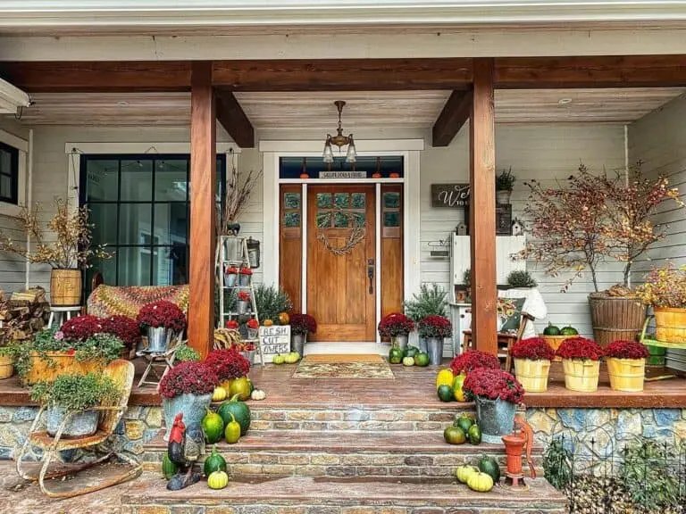 Vintage Porch Flower Arrangement