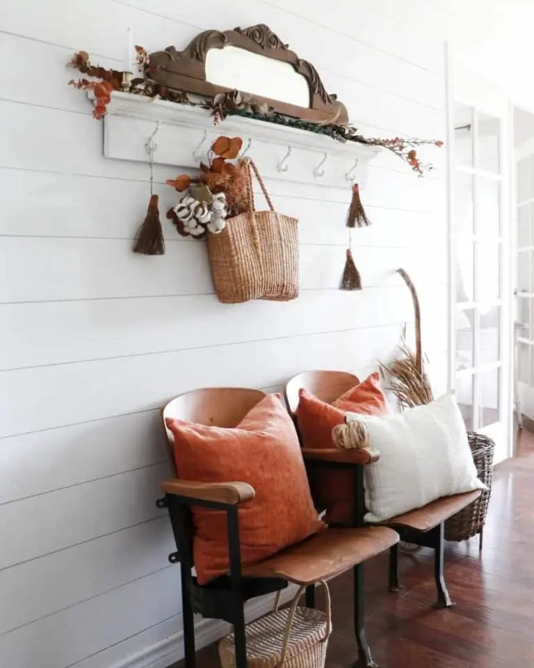Vintage Wooden Chairs and Shiplap