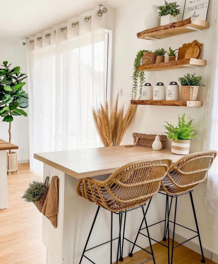 Warm Kitchen Breakfast Space