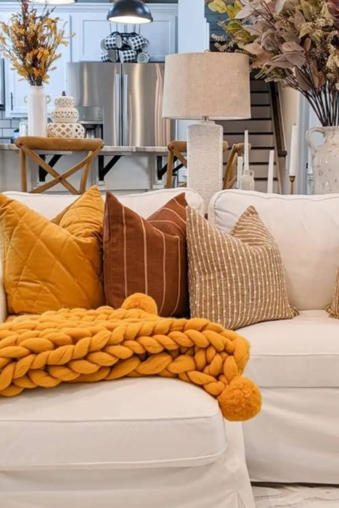 Warm Knitted Throw Accent