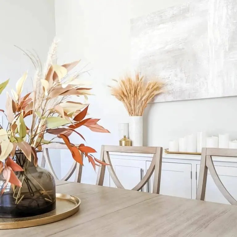 Warm, Neutral Dining Room Decor