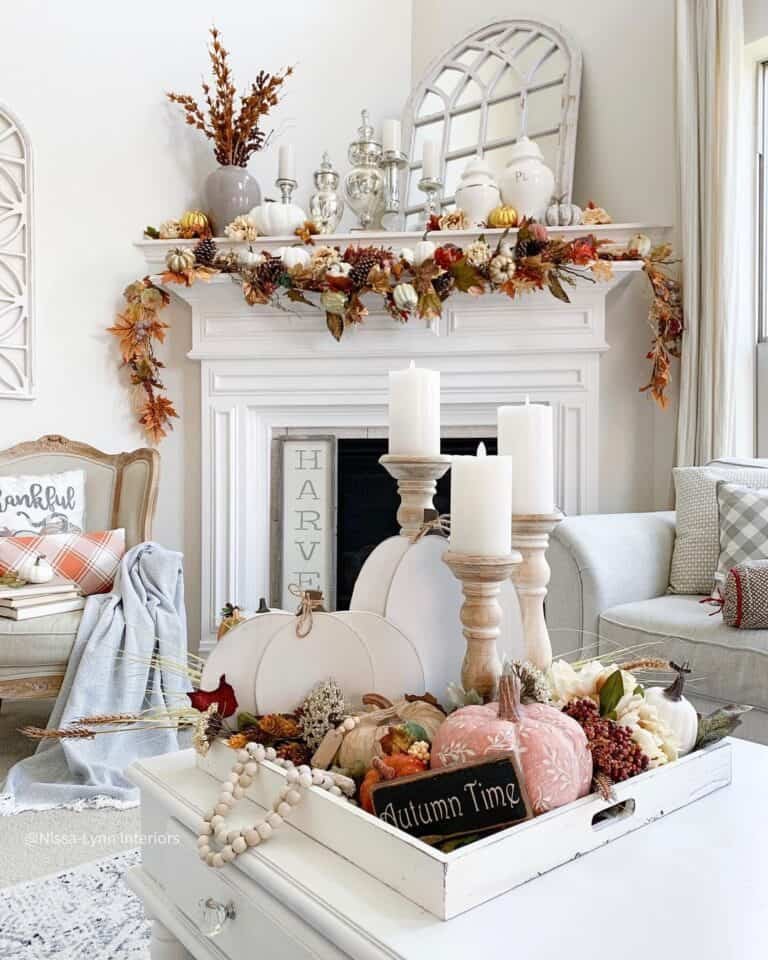 White Box with Fall Accents