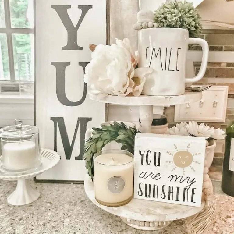 White Décor and Summer Greenery