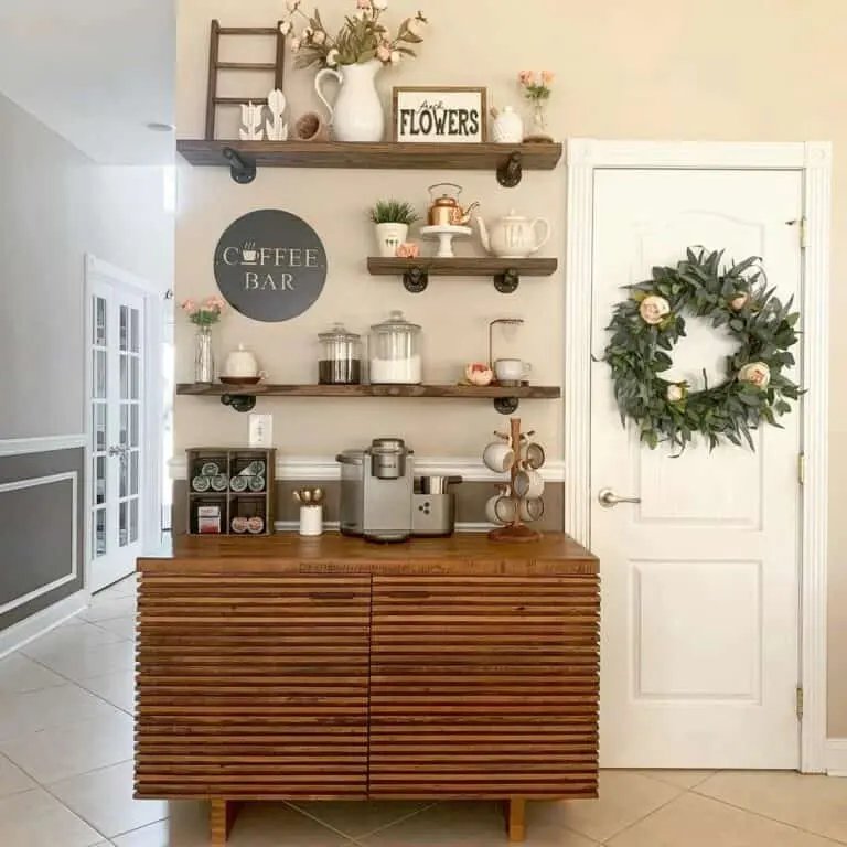 White Door with Wreath