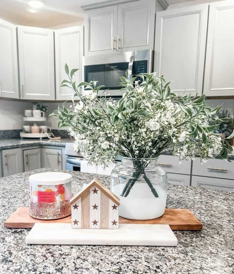 White Flowers and Star Decor