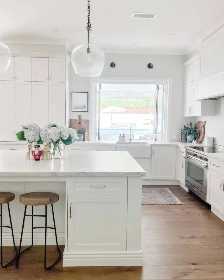 White Island on Wood Floor