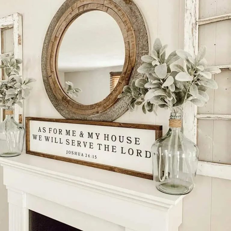 White Mantel and Vases