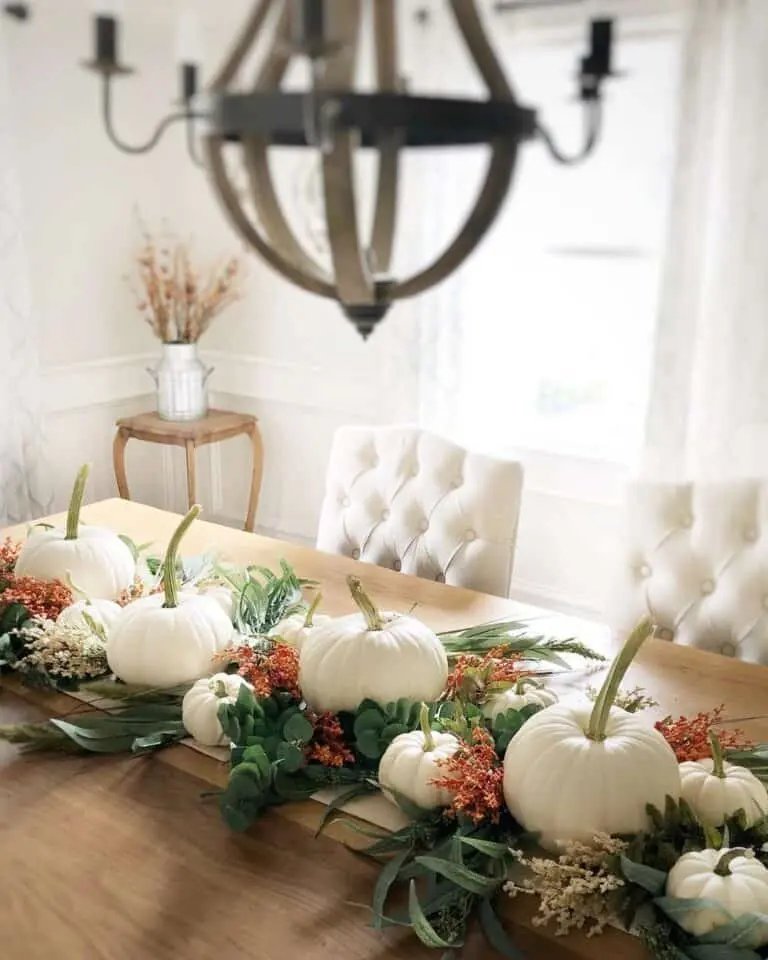 White Pumpkin Tablescape Design