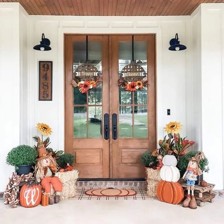 White Rustic Porch Decor