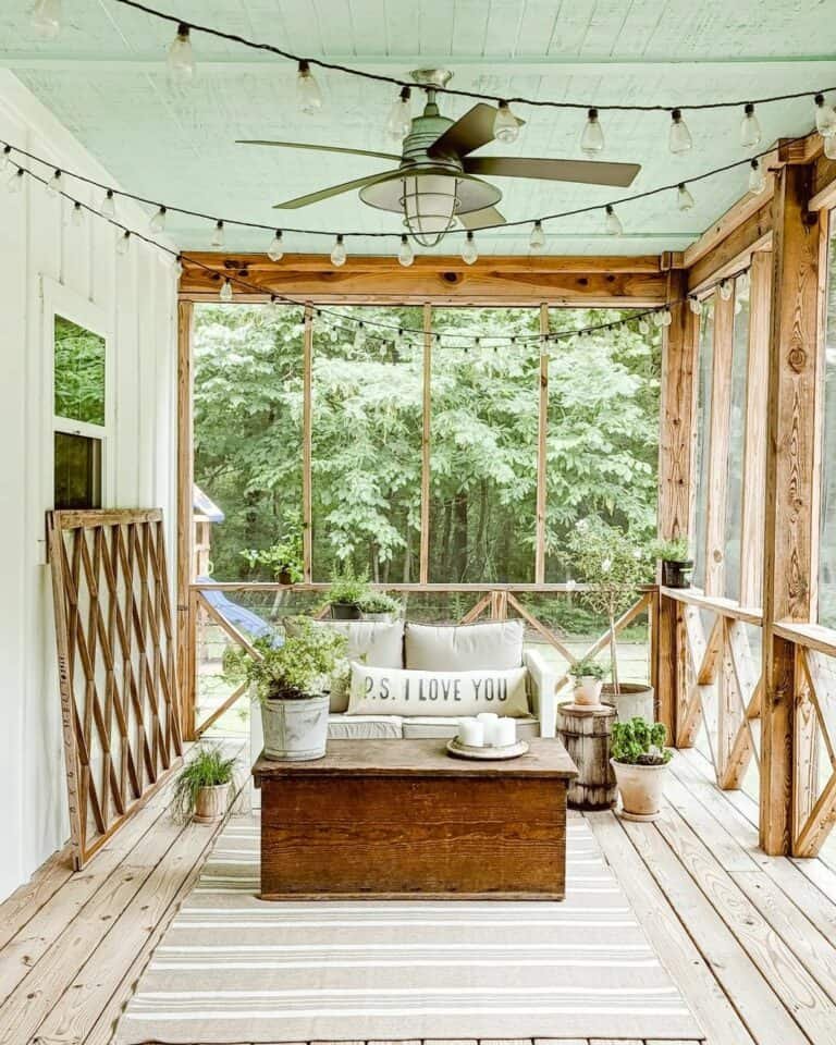 Wood Beam Porch Décor