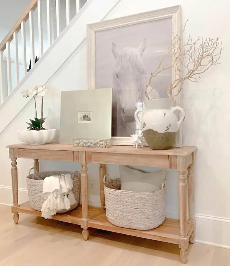 Wood Console Table Entryway