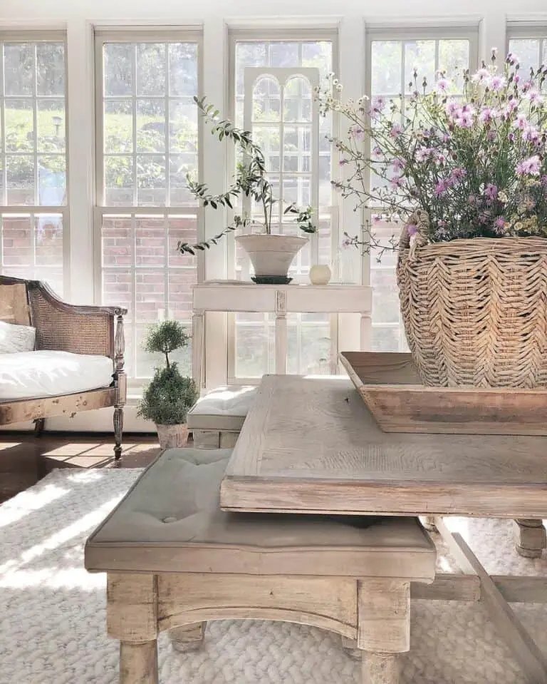 Wooden Furnishings in Sun Room