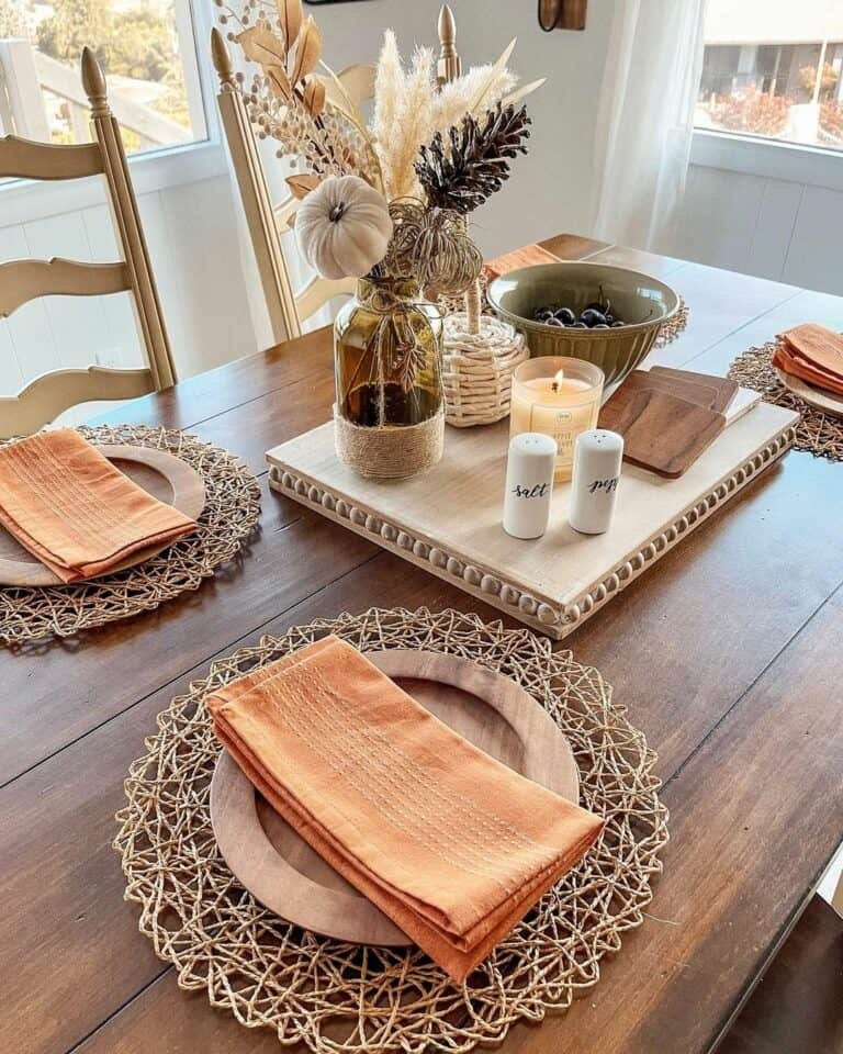Woven Placemats and Farmhouse Style