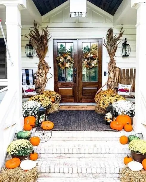 Wreaths on Double Doors