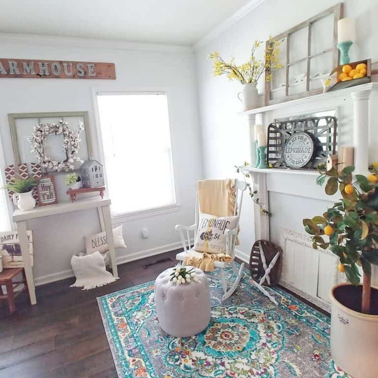 Yellow and Aqua Summer Decor
