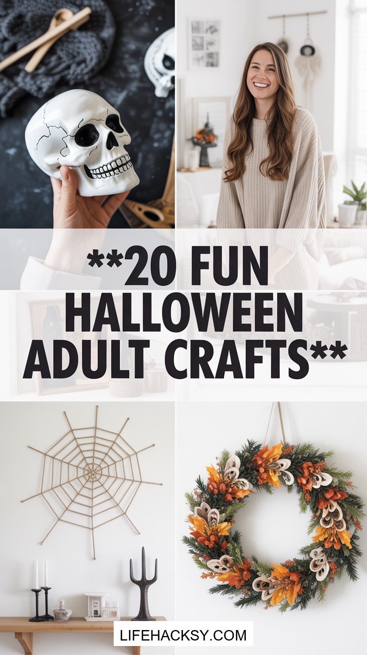 20 Easy DIY Halloween Crafts for Adults to Make at Home