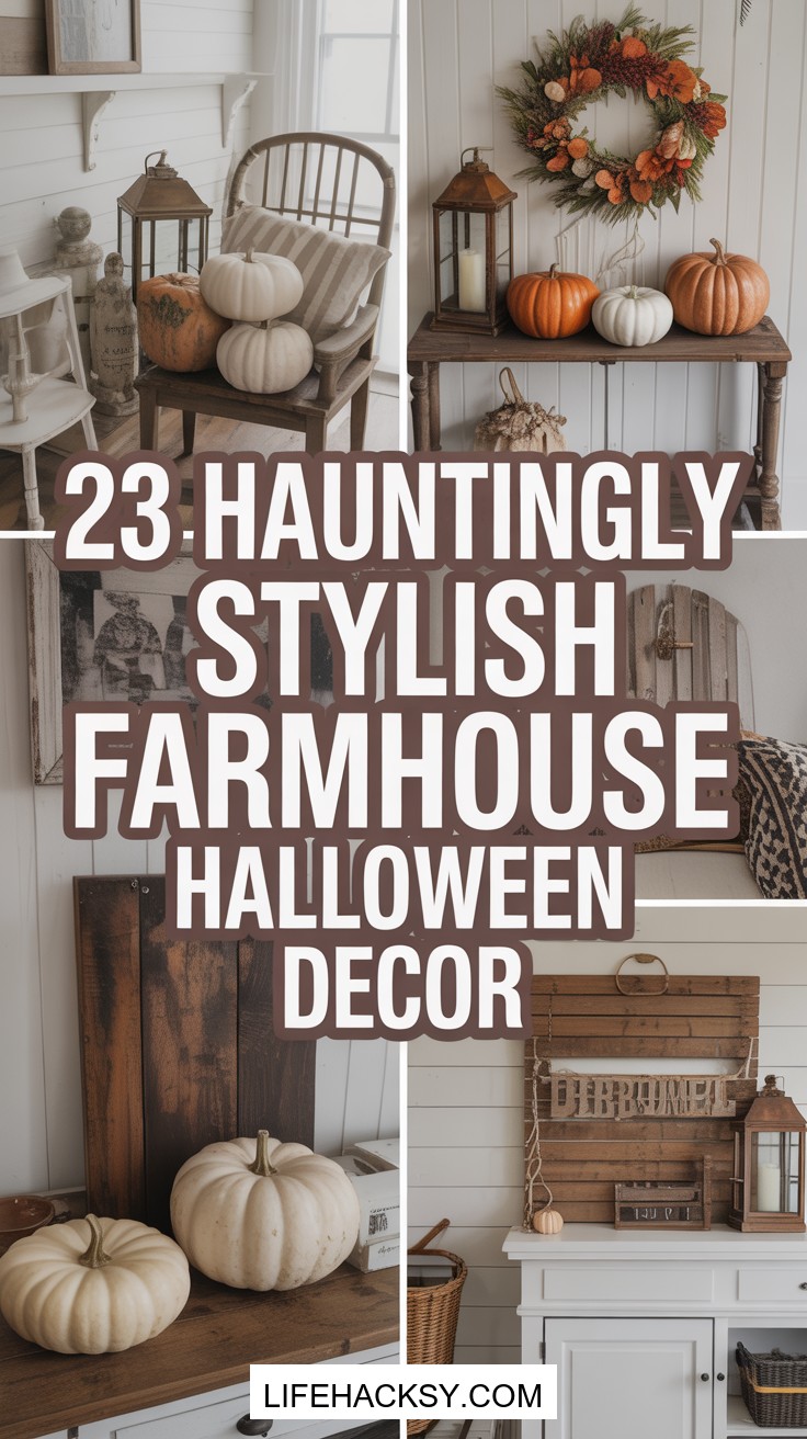23 Hauntingly Stylish Farmhouse Halloween Decor Ideas