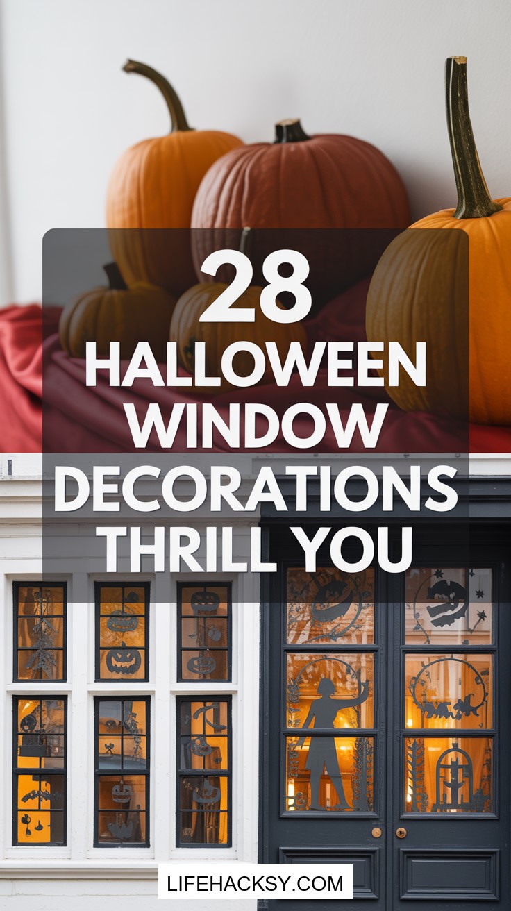 28 Halloween Window Decorations Ideas