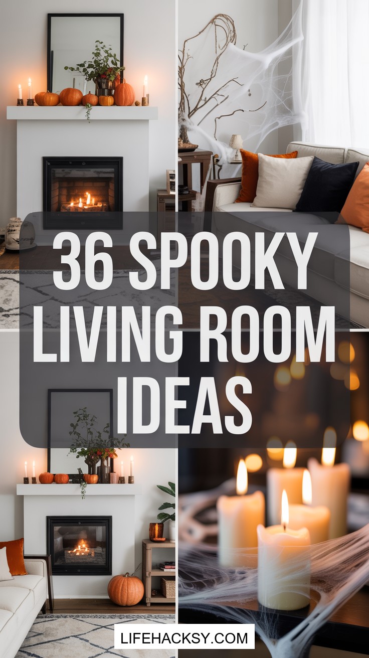 36 Spooky Living Room Halloween Decoration Ideas That Wow