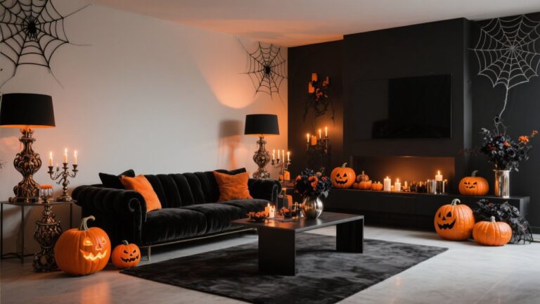 36 Spooky Living Room Halloween Decoration Ideas That Wow