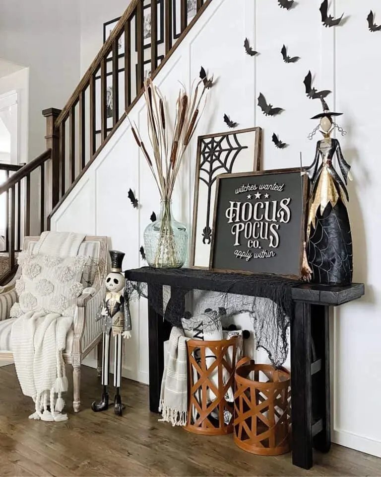 Black Console Table Display