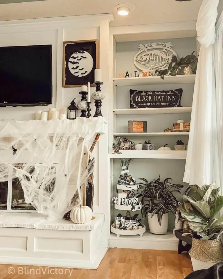 Black White Halloween Shelving
