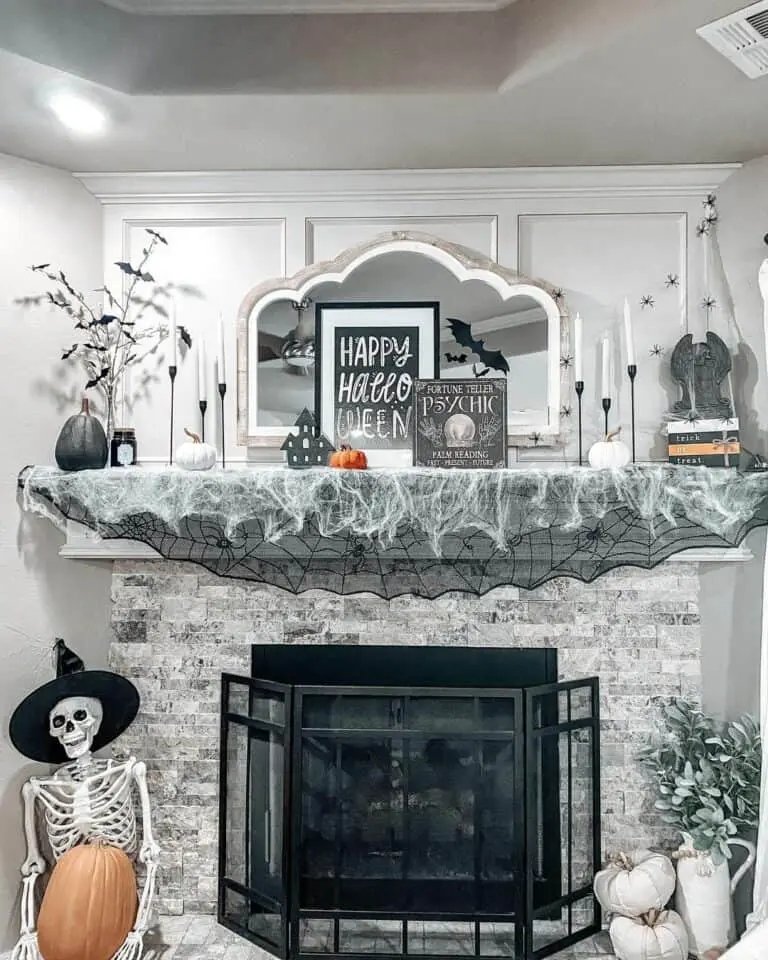 Cobweb Mantel Decor