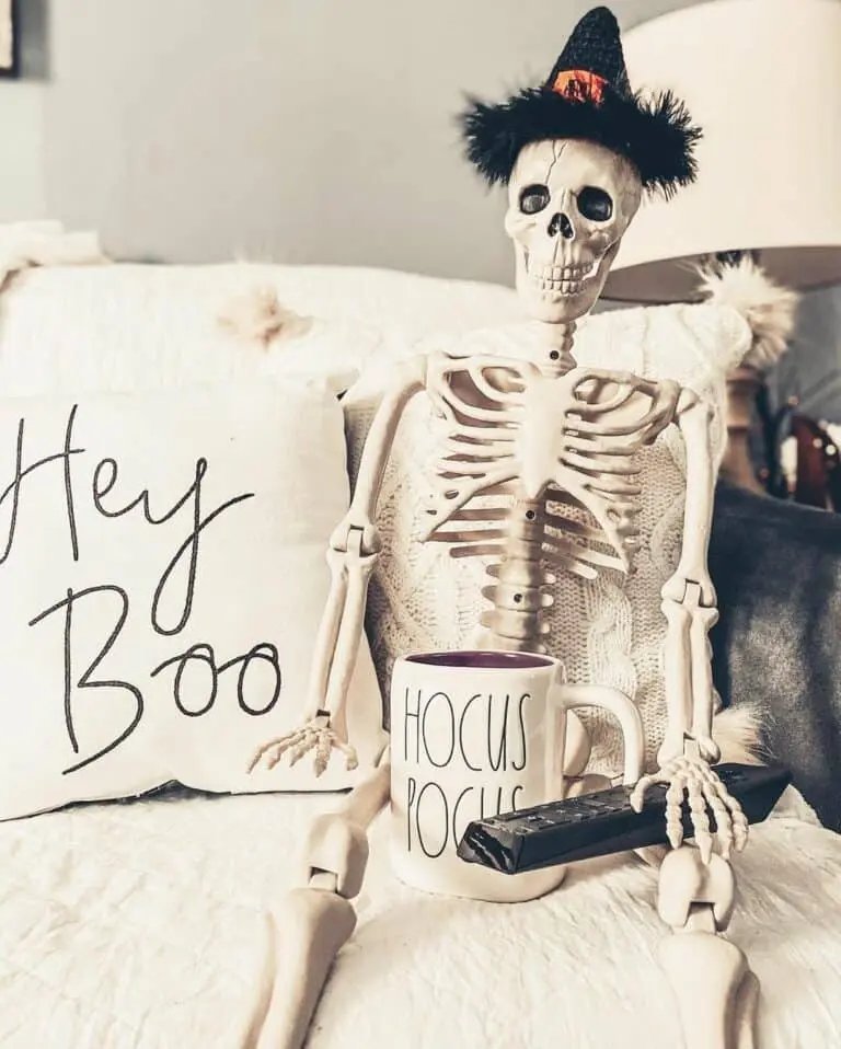 Cozy Halloween Movie Setup