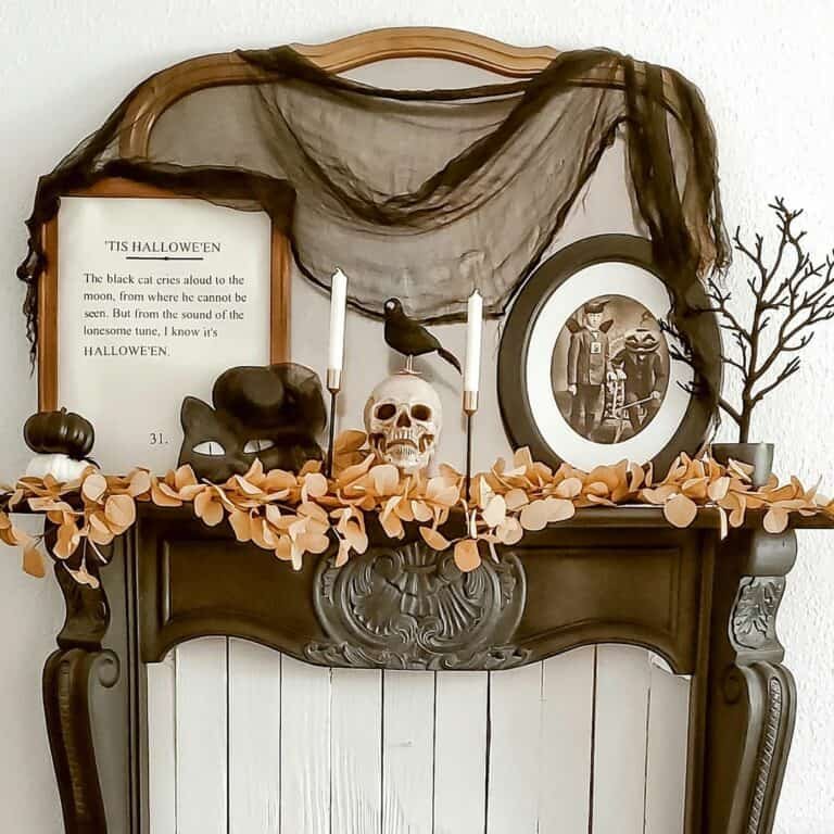Faux Mantel Skeletons