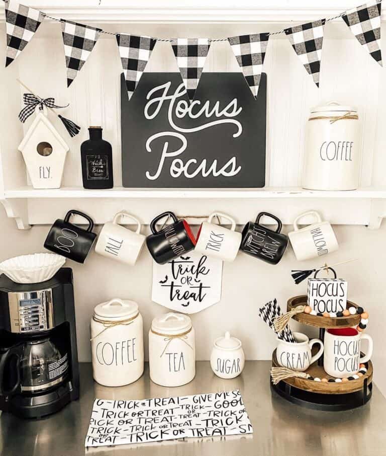 Halloween Coffee Station Decor