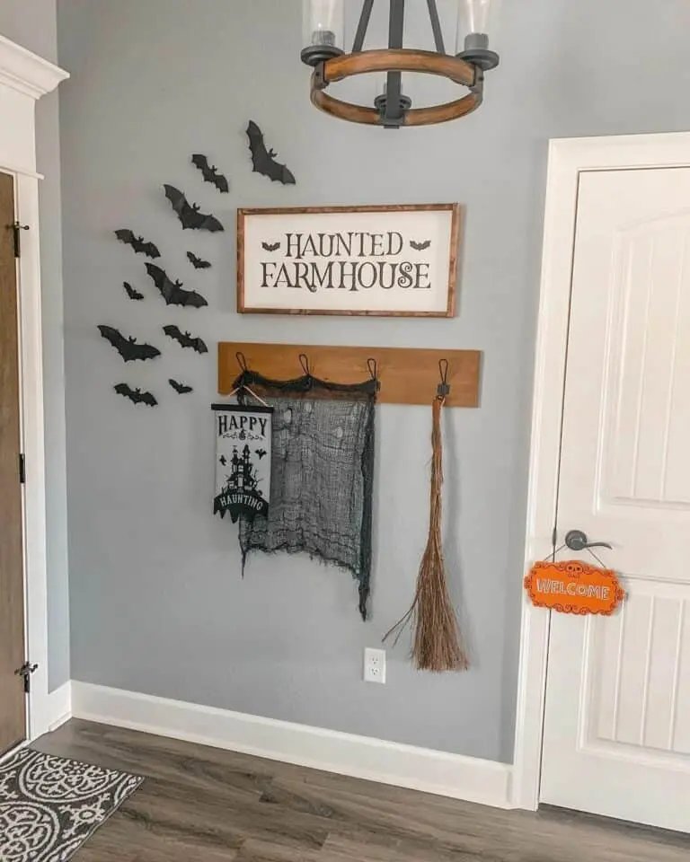 Haunted Farmhouse, Wooden Chandelier
