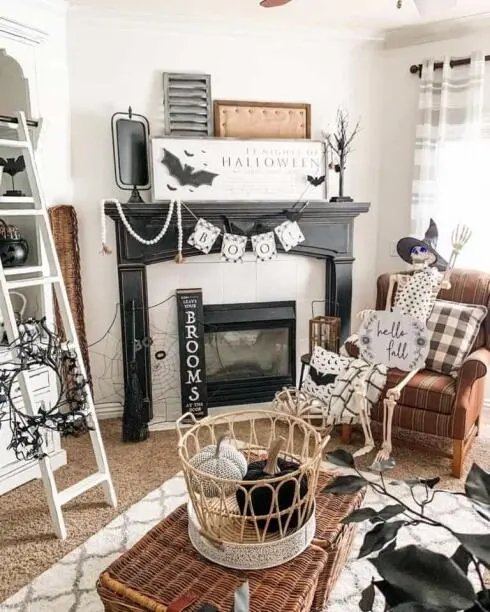 Living Room Skeleton Decor