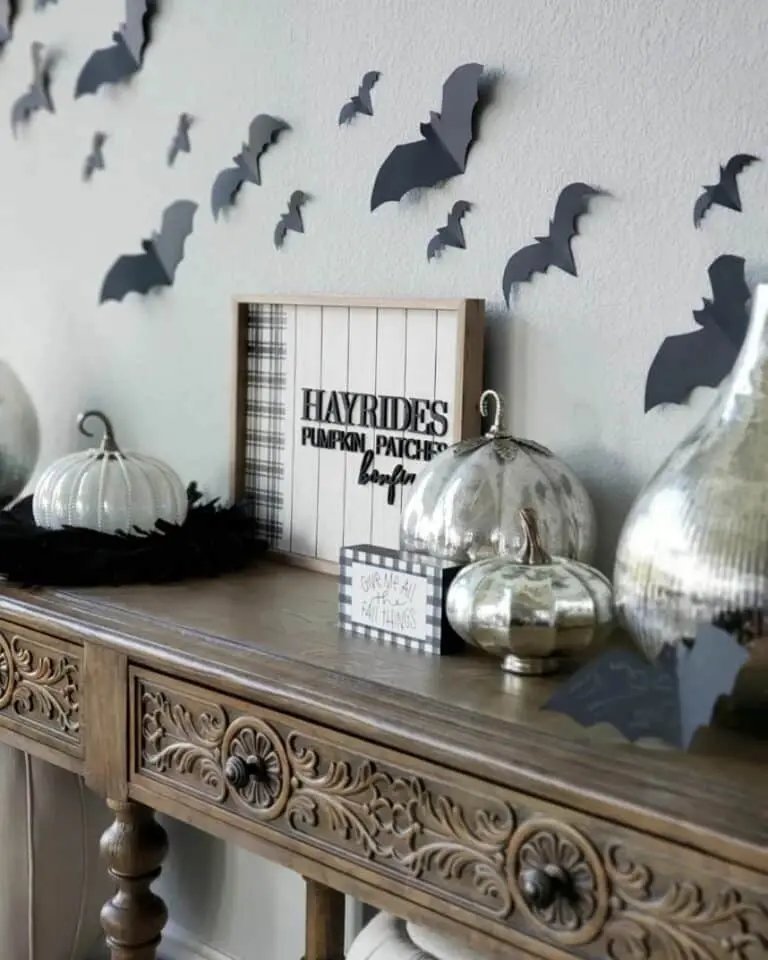 Metallic Pumpkin Display