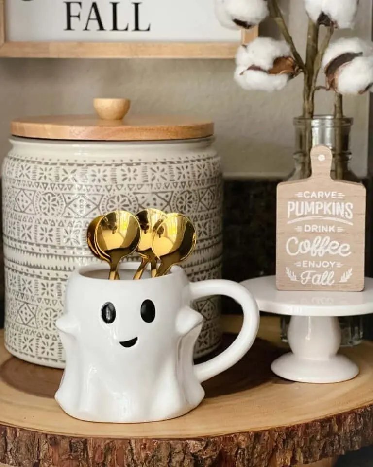 Neutral Halloween Coffee Display