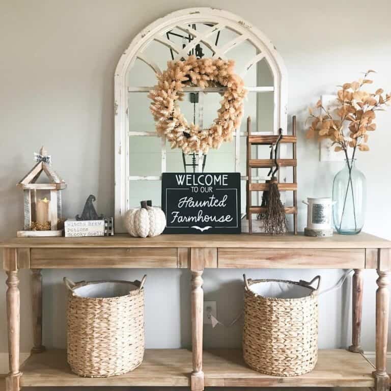 Neutral Wood Console