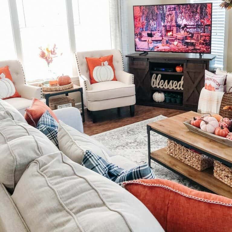 Orange Pumpkin Decor