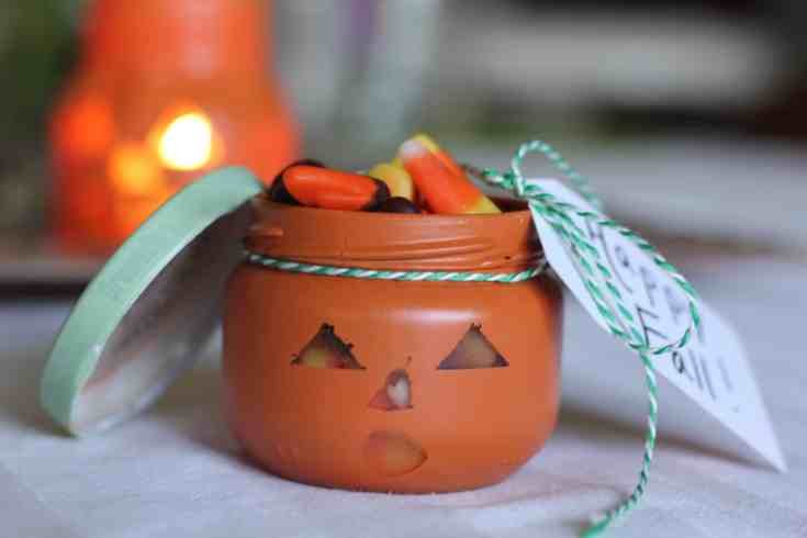 Painted Glass Pumpkins